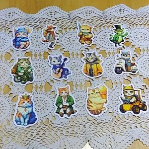 Cats Stickers, funny, quirky, silly